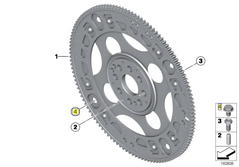 BMW Hex Bolt & Washer M10x1.5x17 mm Grade 10.9 7561393 24407561393  