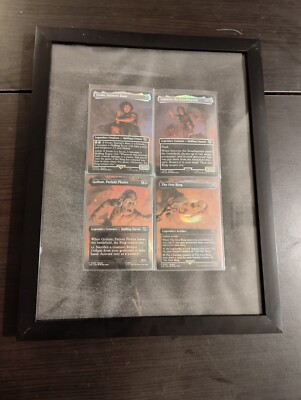 1x Framed Foil Mount Doom Scene Set Magic The Gathering Scene