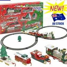 Christmas Realistic Electric Train Set For Kids Gift Home Xmas Tree Decora AU