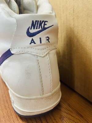 VINTAGE NIKE AIR FORCE ONE LEA MESH HIS SC PURPLE 630313-151 1998