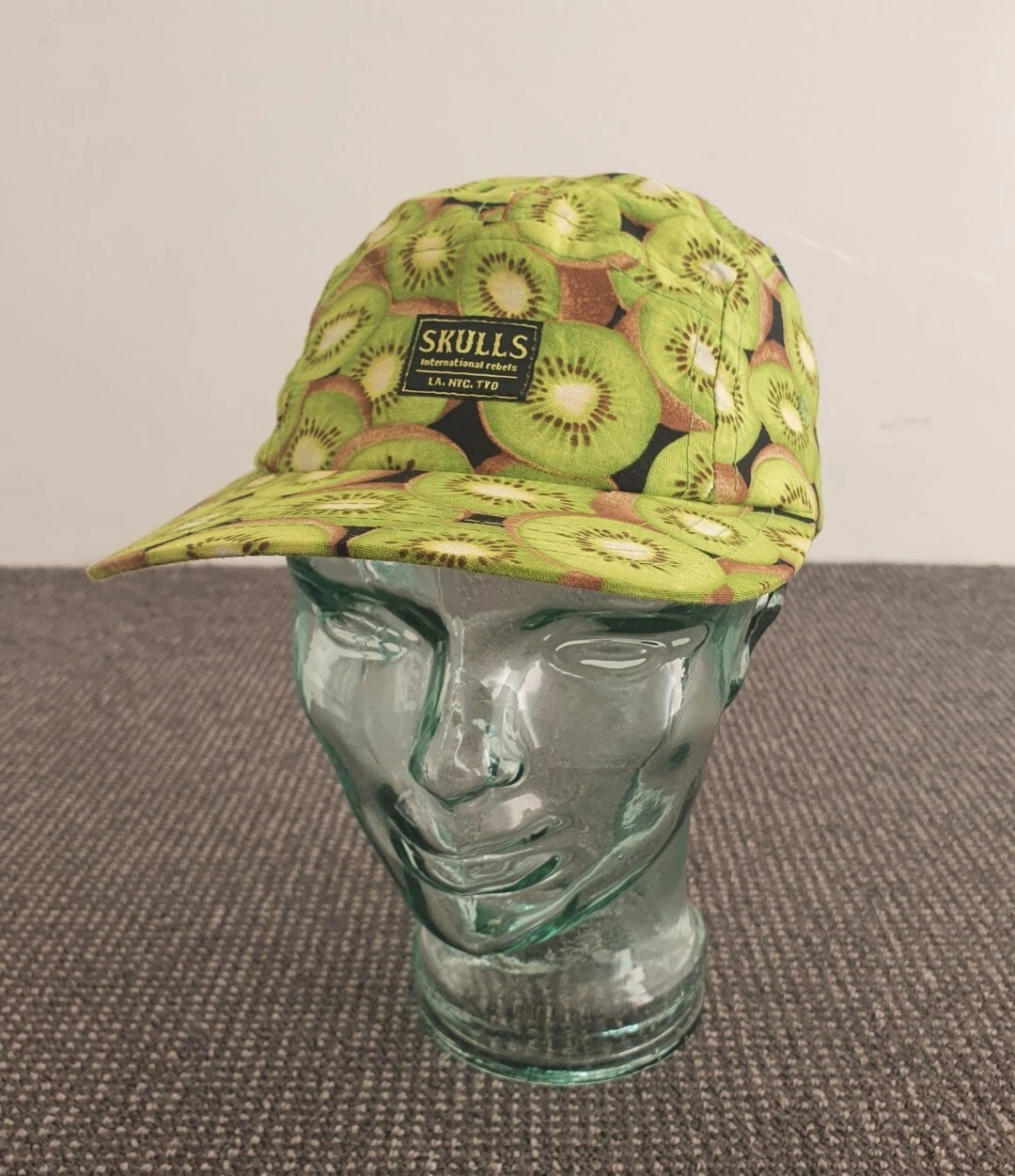 ?️SKULLS NYC SUPREME 5 PANEL CAP HAT OSFM aw84 wotherspoon KIWI FRUIT skate rap