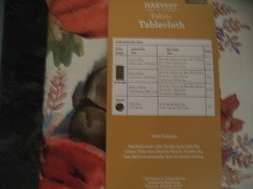 Celebrate Harvest Fabric 60x102 in. Tablecloth New - 第 3/5 張圖片
