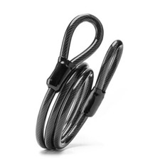 ROCKBROS Heavy-Duty Security Cable Vinyl Coated Braided Steel 4 ft Black