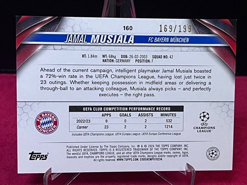 JAMAL MUSIALA 2024 topps Uefa Fc Bayern Munchen #169/199 GREEN - 第 2/2 張圖片