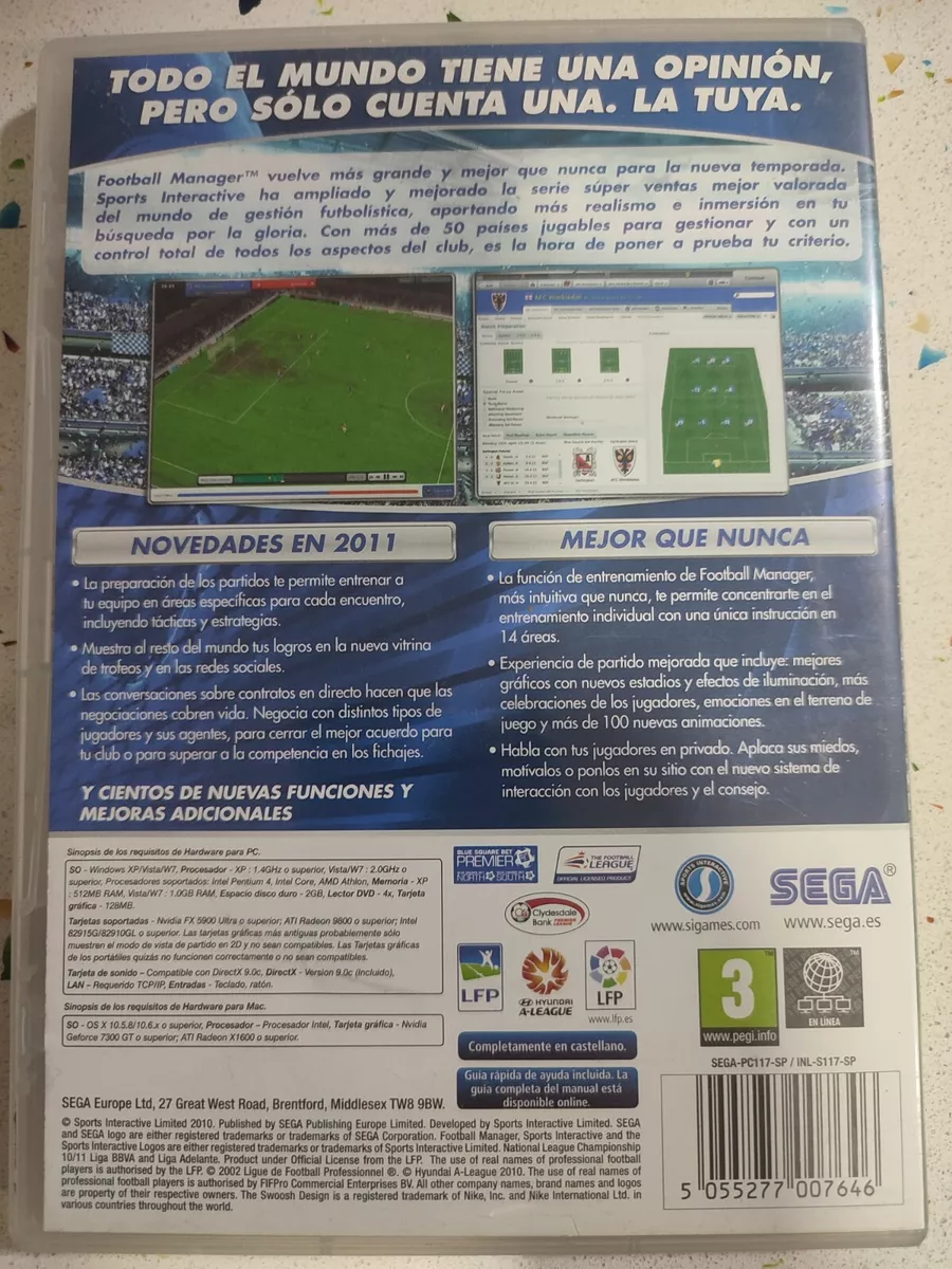 Football Manager 2011 Sega Spiele Für Windows PC DVD ROM Am eBay