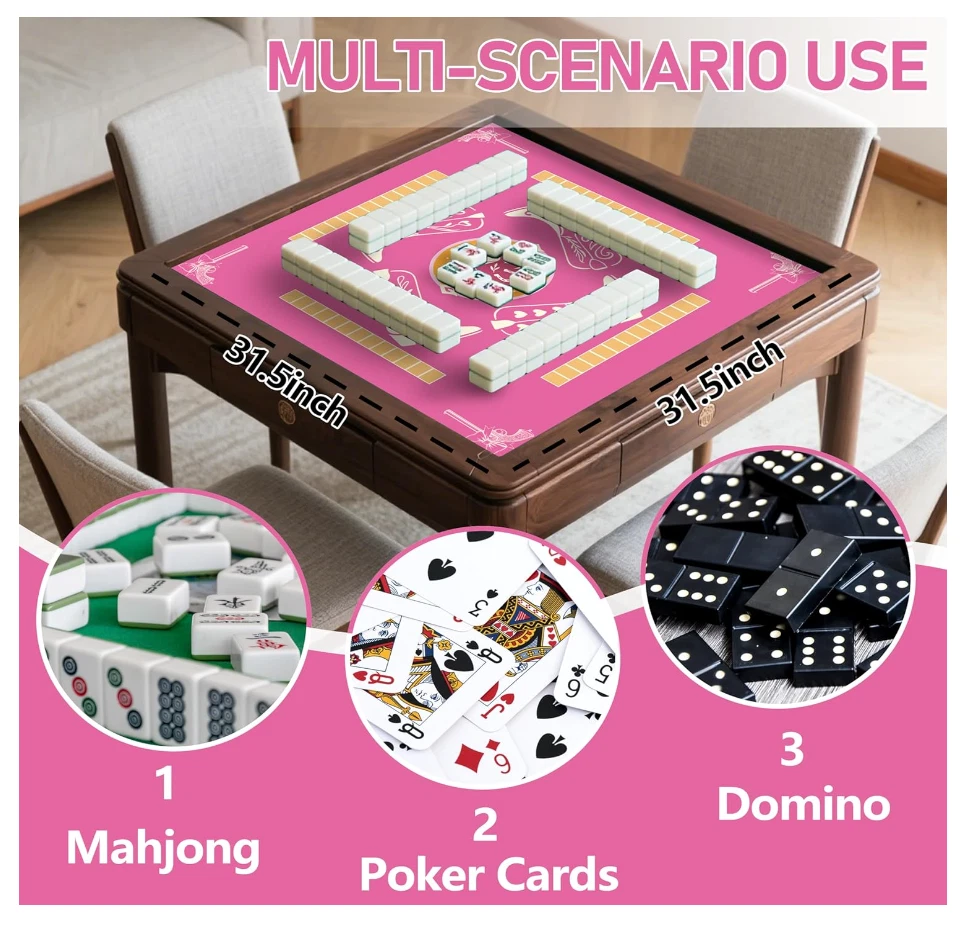 MAHJONG Mat  PINK WESTERN