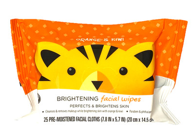 Orange And Kiwi Brightening Facial Wipes