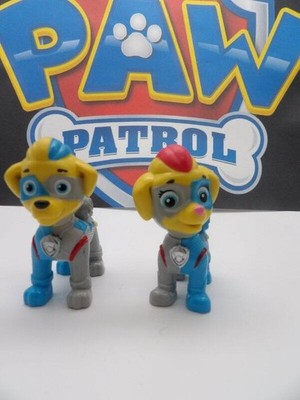 Spin Master ~Paw Patrol~ Mighty Pups Super Paws Twins Tucker & Ella Figures