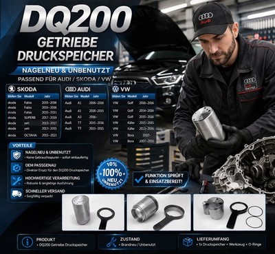 DQ200 Getriebe Druckspeicher NEU Audi VW Skoda DSG 7 Gang OEM 