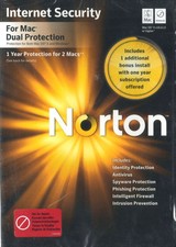 Symantec Norton Internet Security Dual Protection 2011 for Mac 1 User / 2 Macs
