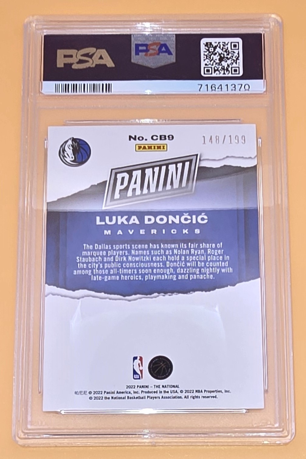 Luka Doncic PSA 10 #'d Low Pop 2022 Panini The National Case Breaker #CB9 Graded view 12
