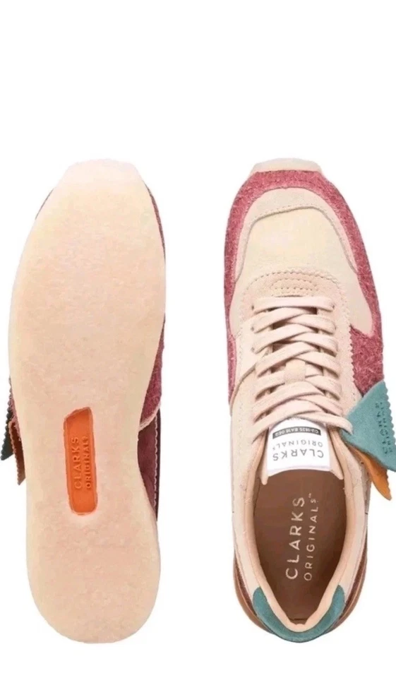 Clarks Originals Ladies TORRUN Dark Pink Combi Leather Trainers SIze UK 7.5 D - Image 3 of 4