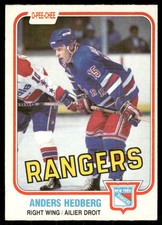 1981-82 O-Pee-Chee Vintage OPC Set Break Anders Hedberg New York Rangers #225