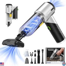 Saker HL132 Portable Cordless Handheld Car Vacuum - 17000PA Mini Cleaner & Brush