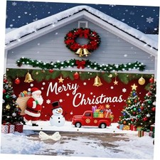Christmas Garage Door Cover 6.5X16ft Christmas Garage Door Decorations Large