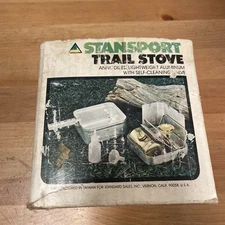 Stansport Aluminum Trail Stove Gasoline Cook Kit USA Vintage