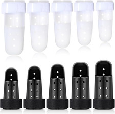 10 Pcs Mallet Finger Splint Thumb Splint 5 Size Finger Support Brace White/Black