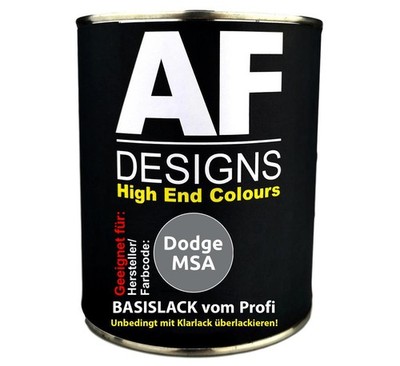 250ML Autolack für Dodge MSA Argent Gray Metallic Basislack spritzfertig