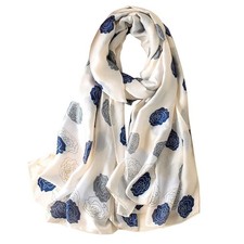 Silk Scarf 100 Mulberry Silk Fashion Scarves Long Lightweight Shawl Wrap 6719