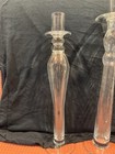 Set of 3 Clear Glass Decorative Candlesticks for Taper or Dinner Candles — photo 2
