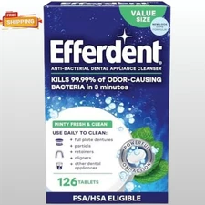 Efferdent Retainer Cleaning Tablets, Denture Cleaning Tablets for Dental new