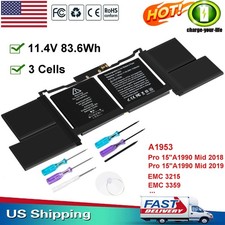 Replacement A1953 A1990 Battery For Apple MacBook Pro 15" A1990 Mid 2018 2019