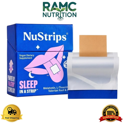 #ad NuStrips™ Fast Dissolving Sleep Strips with 5mg Melatonin Blueberry Flavor $27.90