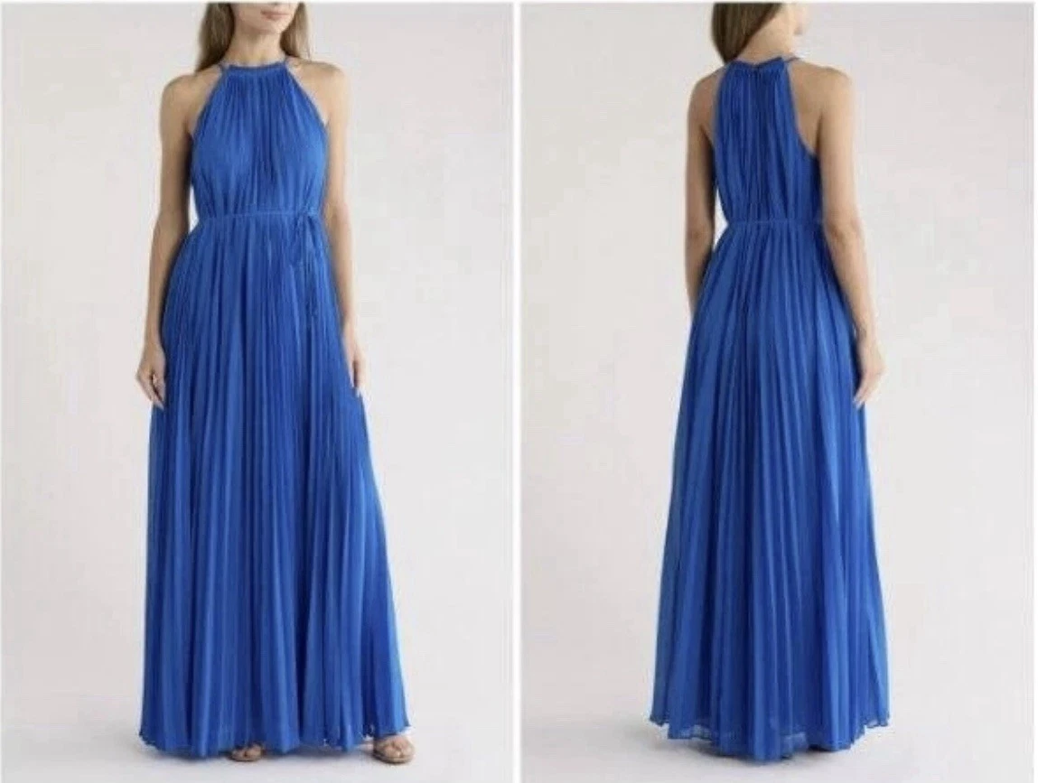 ted baker sleeveless v neck pleated maxi dress Ted Baker London Sleeveless V-Neck Pleated Maxi Dress - Ultra White