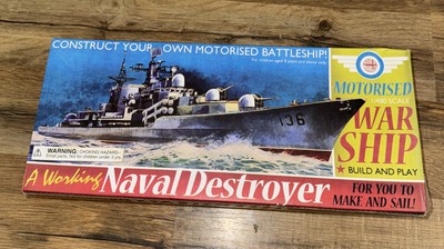 Rare Model. Motorised Naval Destroyer 1/480 House Of Marbles(from England)