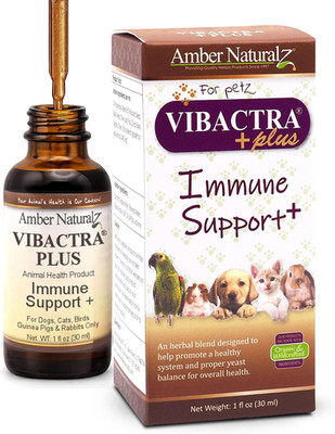 Vibactra plus Herbal Supplement for Dogs, Cats, Birds, Guinea Pigs, and Rabbits 
