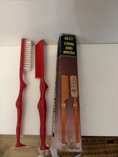 Rare Vintage Red Nude Lady Body Sexy Comb Brush Set Novelty Naughty Funny & Box
