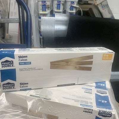 42 Ct Project Source 12 in Pine Wood Shims 3728265  Lot Of 18.  1 Case