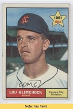 1961 Topps Lou Klimchock #462 READ 0j6