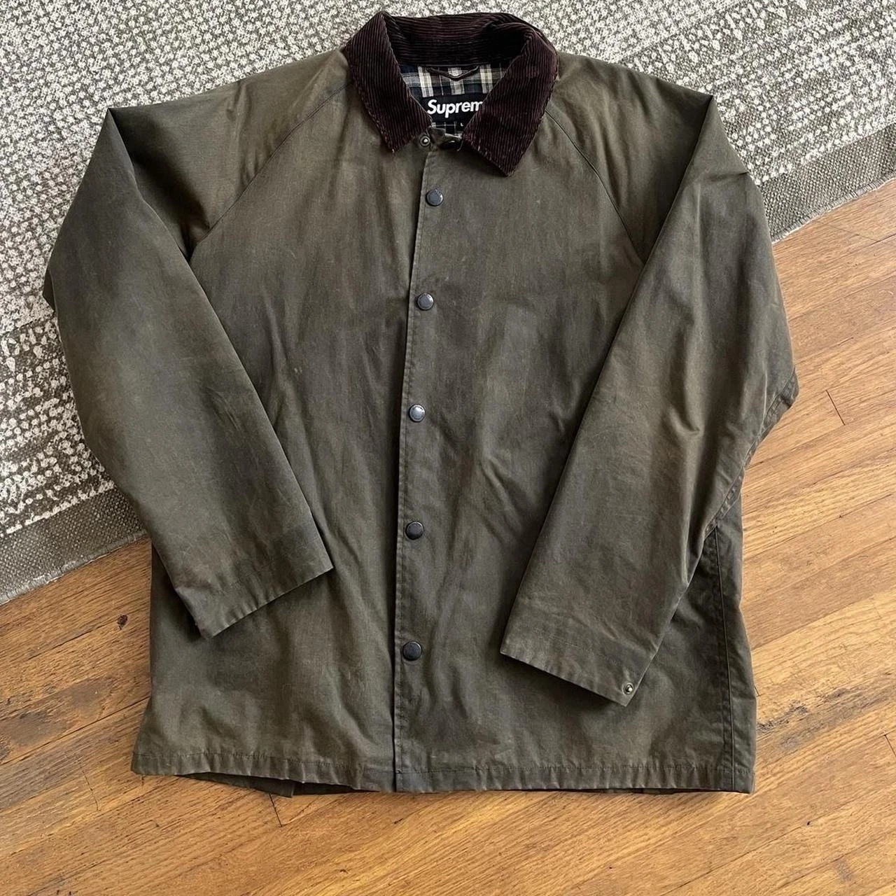 Giacca cerata Supreme British Millerain Co verde L FW11