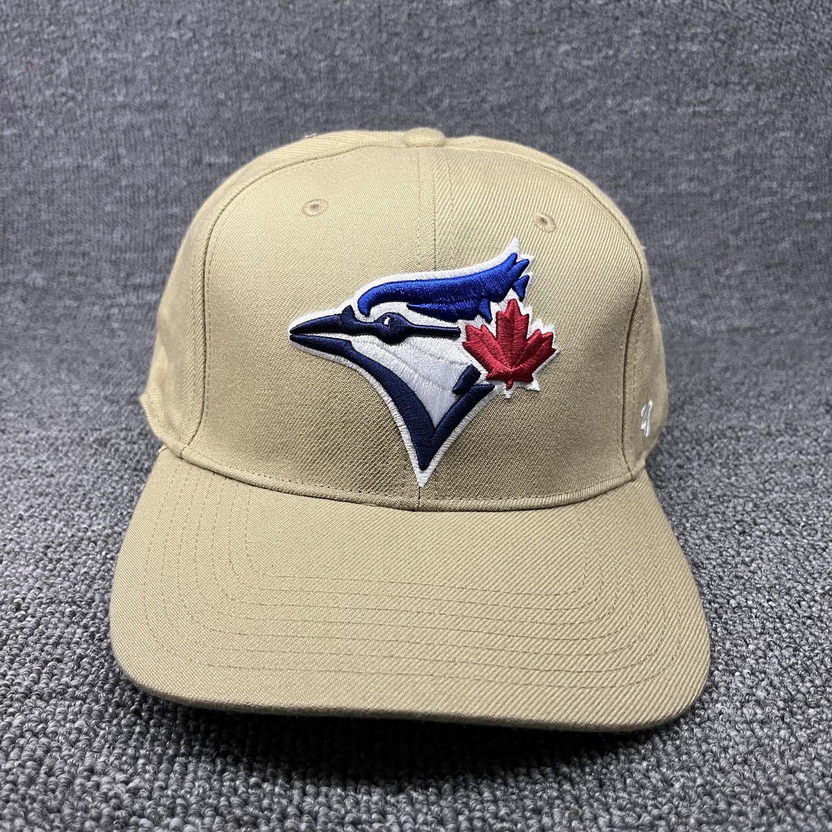 47 Brand Toronto Blue Jays Snapback Hat Khaki Tan Flat Brim MLB Cap