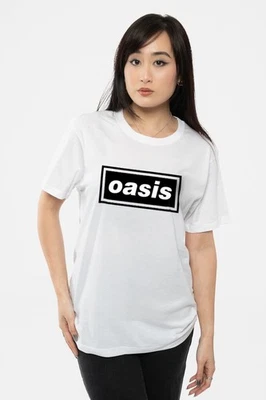 Oasis T Shirt Decca Band Logo Nue offiziell Unisex Weiß - Bild 1 von 4