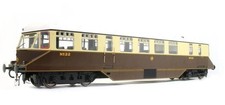 Heljan HN1900 - AEC Railcar GWR Chocolate/Cream O Gauge (White Roof/Monogram)