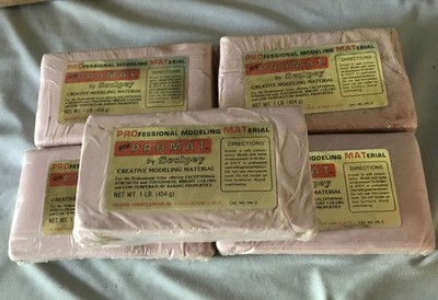 Lot of 5 packs Promat Creative Modeling Material By Sculpey 1 pound each