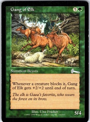 Gang of Elk 102 Uncommon Urza's Legacy Magic: The Gathering Near Mint