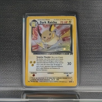 Pokémon TCG Dark Raichu Team Rocket Holo 83/82 ULTRA RARE Card