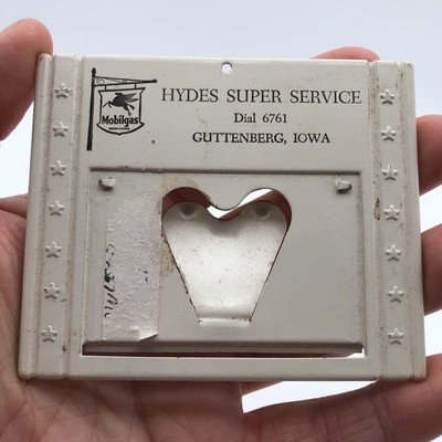 Vintage Mobilgas Mobil Oil Hydes Super Service Guttenberg Iowa Advertising