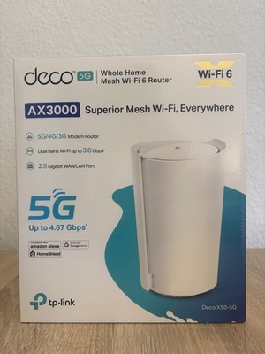 TP-LINK 5G AX3000 ''Deco X50-5G'' Wi-Fi 6 Mesh Router und Repeater Weiß, NEU & OVP