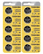 10 x New Original Toshiba CR2032 CR 2032 3V LITHIUM BATTERY BR2032 DL2032 Remote