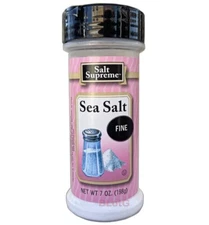 Salt-Supreme Fine SEA SALT 7oz Spices Seasonings Kitchen Food Dressings 1-Pack