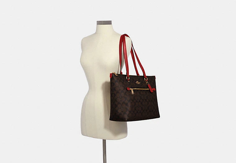 Punta con cerniera in tela nuova con etichette Coach Gallery 79609