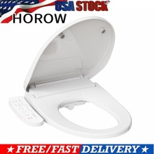 HOROW elongated Bidet Toilet Seat W/Heated and Dryer Warm Water UV Sterilization