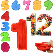 10 Inch 0-9 Numbers Silicone Moulds For Baking Birthday Cake Storage
