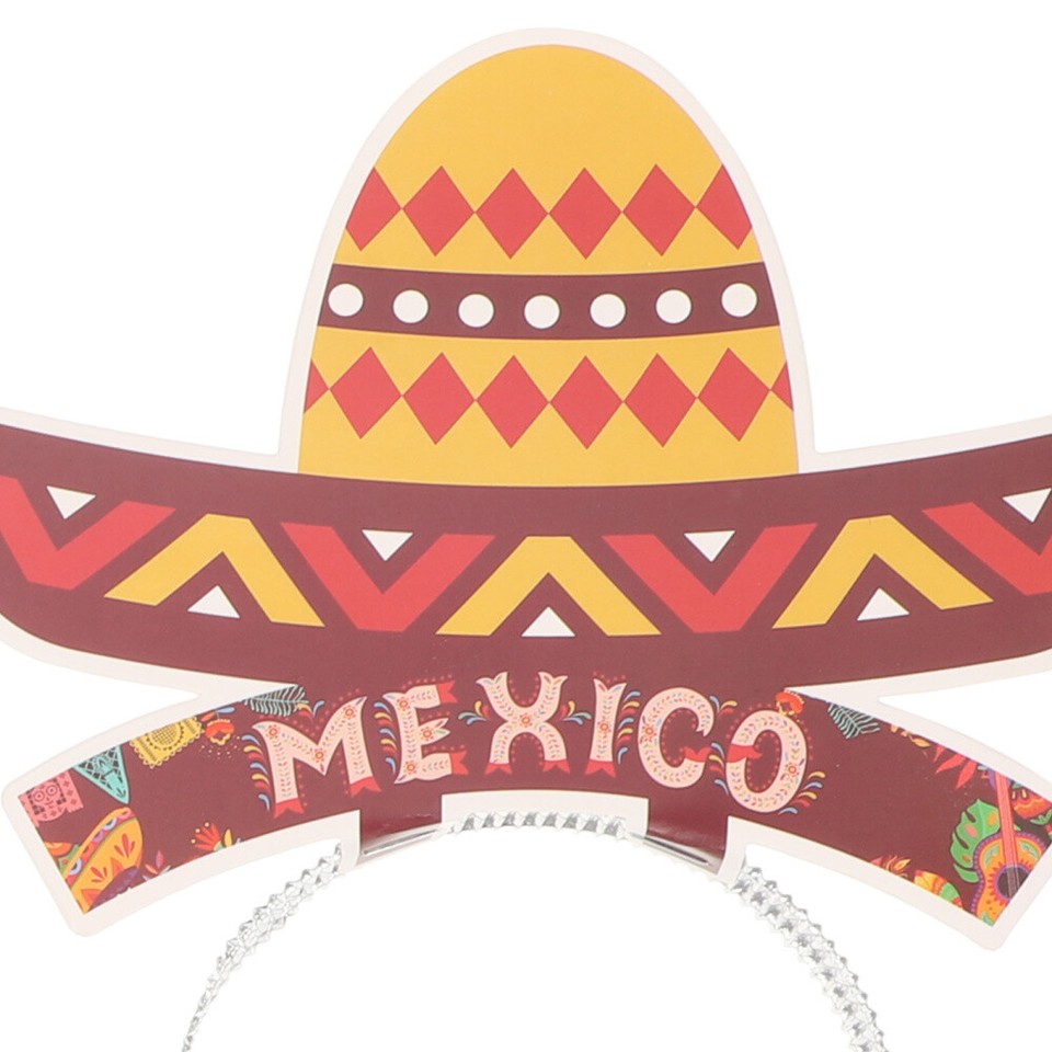 6 Pcs Sombrero Party Hat Fiesta Hair Accessories Mexican Headband Child
