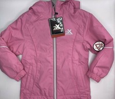 Girls Size 4/5 Zeroxposur Transitional Hooded Jacket Water Resistant Pink Gray