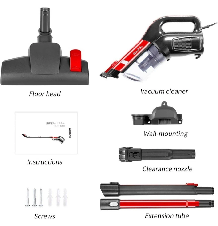 Vacuum Cleaner Corded 17000PA 3 in 1 Stick Vacuum Cleaner with HEPA Filter Light - Image 4 of 4